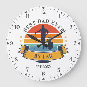 Reloj Redondo Grande El Mejor Papá del Mundo por Par Día del Padre Golf