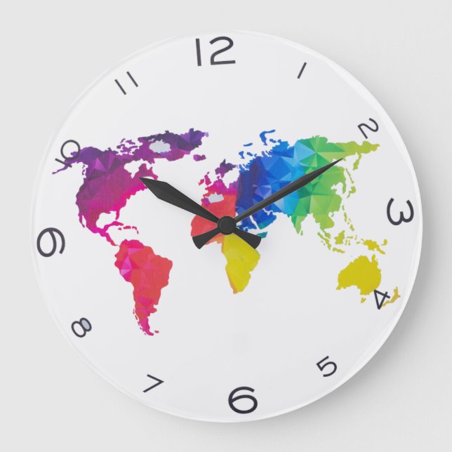 Reloj Redondo Grande El mundo (Anverso)
