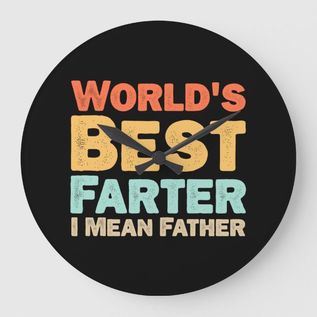 Reloj Redondo Grande El mundo más lejos me refiero a padre (Anverso)