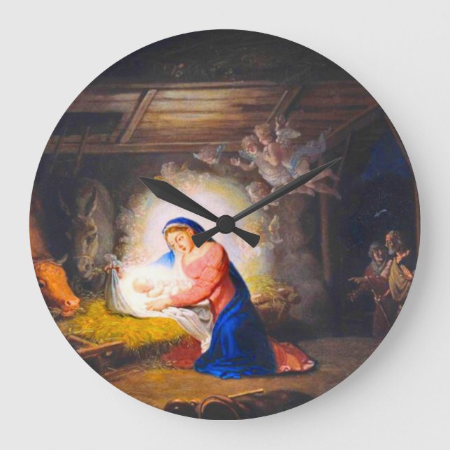 Reloj Redondo Grande El Nacimiento de Cristo (Anverso)