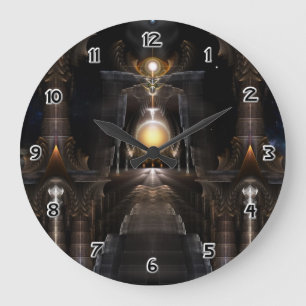 Reloj Redondo Grande El Orb De Acrellis Fractal Art Wall Clock