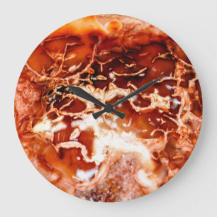 Reloj Redondo Grande El Otoño Profundo Está En Piedra