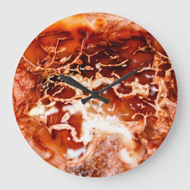 Reloj Redondo Grande El Otoño Profundo Está En Piedra (Anverso)