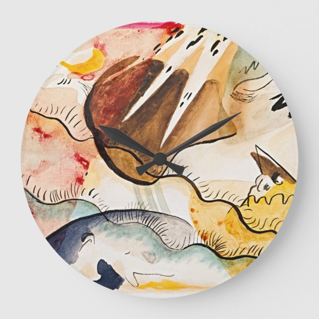 Reloj Redondo Grande El paisaje lluvioso de Wassily Kandinsky (Anverso)