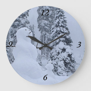 Reloj Redondo Grande El paraíso del muñeco de nieve