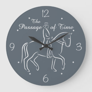 Reloj Redondo Grande El paso del dressage del tiempo