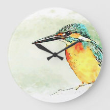 El pescador de Kingfisher observando