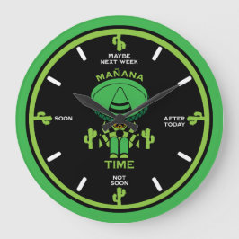 Reloj Redondo Grande El regalo de la persona perezosa