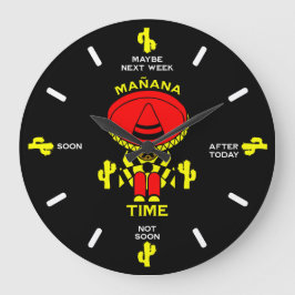 Reloj Redondo Grande El regalo de la persona perezosa