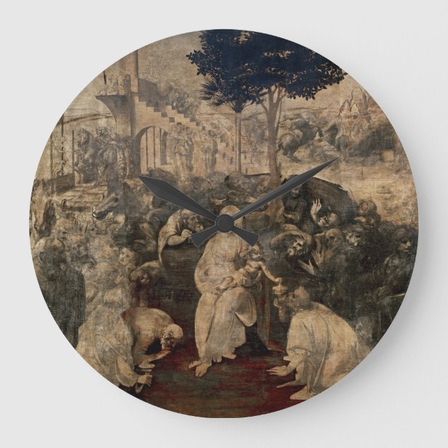 Reloj Redondo Grande El renacimiento de Leonardo da Vinci (Anverso)