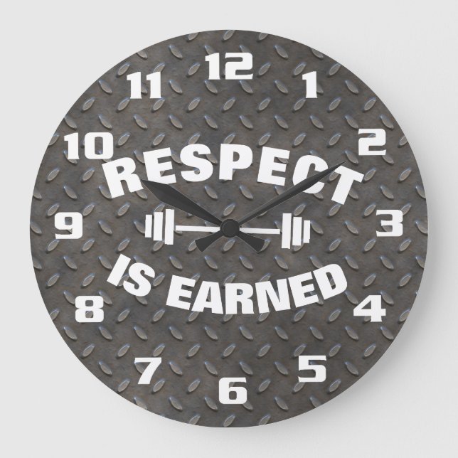 Reloj Redondo Grande El Respeto Se Gana Genial (Anverso)