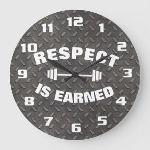 Reloj Redondo Grande El respeto se gana Guay