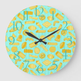 Reloj Redondo Grande El restaurante italiano Pizza prepara pastas