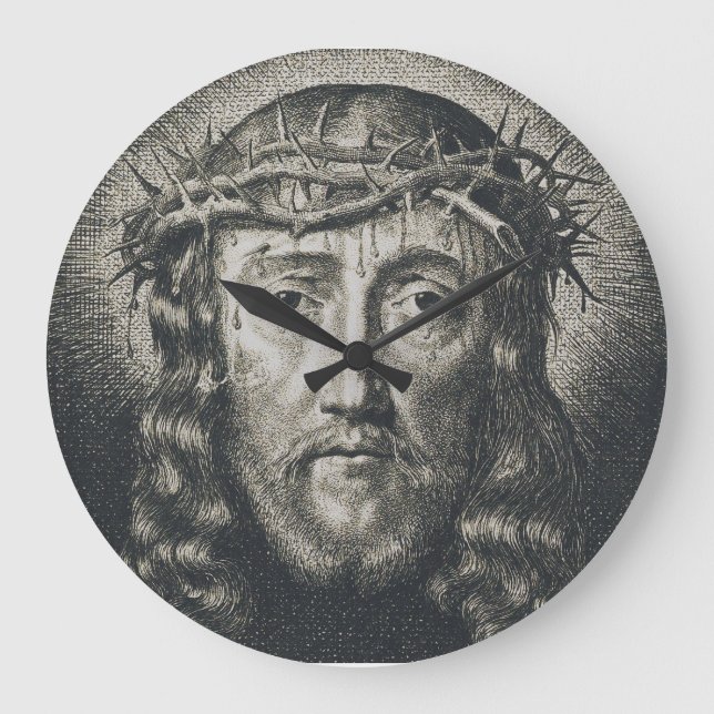 Reloj Redondo Grande El Santo Rostro coronado de espinas (Anverso)