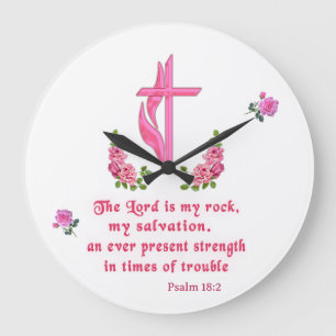 Reloj Redondo Grande El Señor es mi piedra