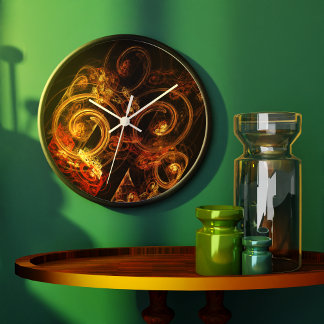 Reloj Redondo Grande El sonido de la música abstracta ronda el arte