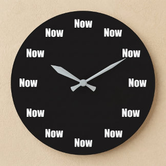 Reloj Redondo Grande El Tiempo es Ahora Yoga de Atención Plena Meditaci