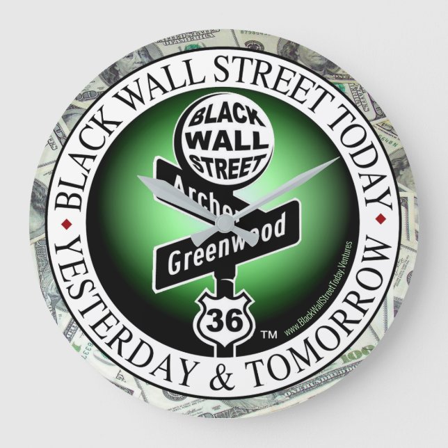 RELOJ REDONDO GRANDE EL TIEMPO ES DINERO (Anverso)