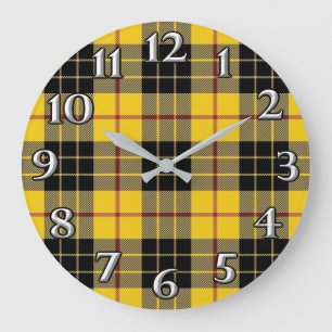 Reloj Redondo Grande El tiempo escocés acentúa el tartán de MacLeod