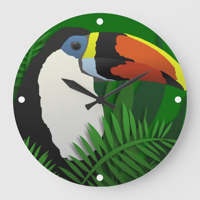 Reloj Redondo Grande El Toucan magnífico (Anverso)