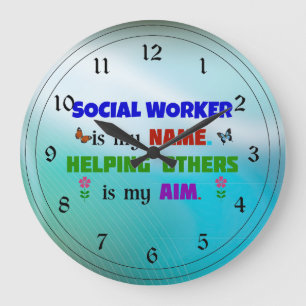 Reloj Redondo Grande El trabajador social es mi nombre