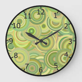 Reloj Redondo Grande El verde circunda la mezcla