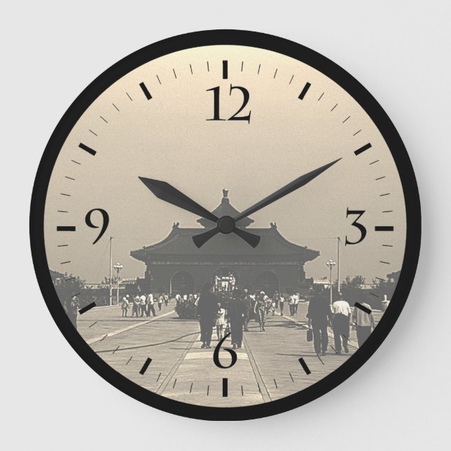 Reloj Redondo Grande El viejo Pekin chino prohibió la puerta de la ciud (Anverso)