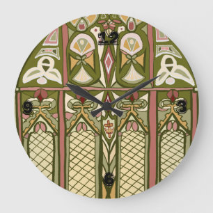 Reloj Redondo Grande ¡El vitral de los artes y de los artes inspiró e