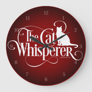 Reloj Redondo Grande El Whisperer del gato