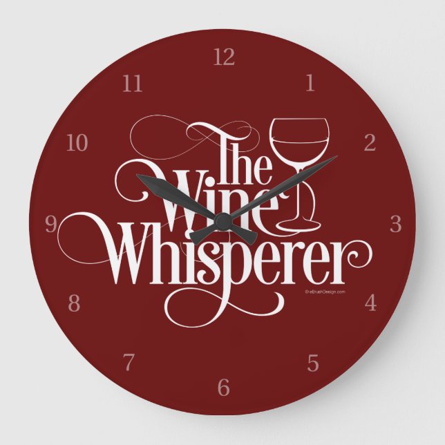 Reloj Redondo Grande El Whisperer del vino (Anverso)