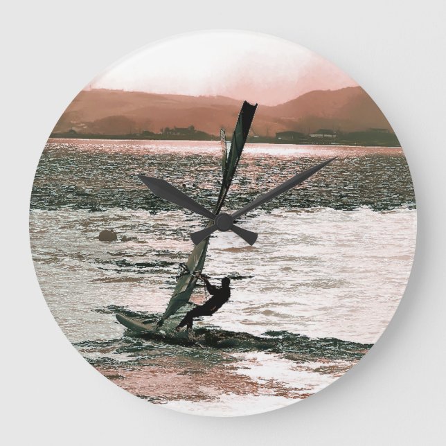 RELOJ REDONDO GRANDE EL WINDSURFING (Anverso)