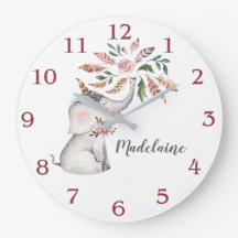 Elefante de bebé gris rosa de Boho Girl