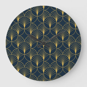 Reloj Redondo Grande Elegancia Art Deco: Motivos de fans