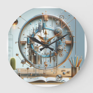 Reloj Redondo Grande Elegancia sin tiempo: Capturando precisión en un m
