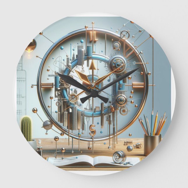 Reloj Redondo Grande Elegancia sin tiempo: Capturando precisión en un m (Anverso)