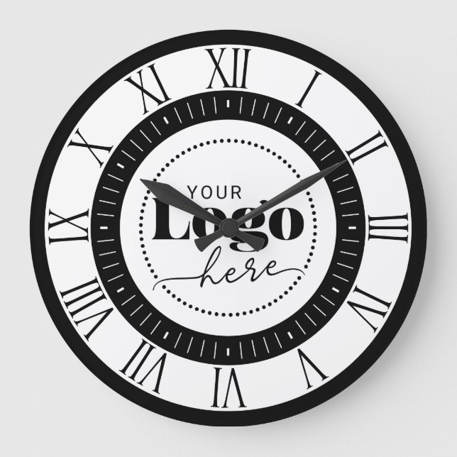 Reloj Redondo Grande Elegant Branded Your Logo Here (Anverso)