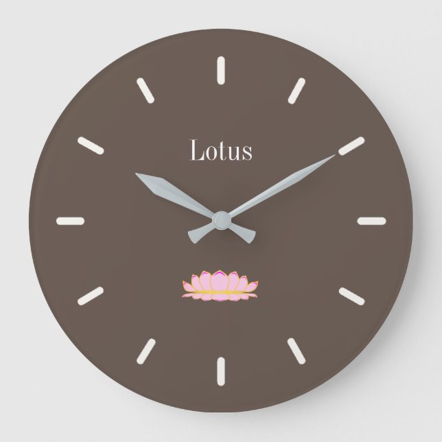 Reloj Redondo Grande Elegant Cedar Brown (Anverso)