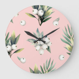 Reloj Redondo Grande Elegant Christmas Wall Clock – Festive Winter Time
