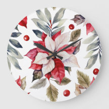 Elegant Christmas Wall Clock – Festive Winter Time