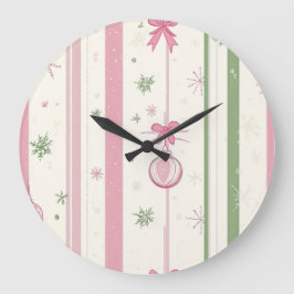 Reloj Redondo Grande Elegant Christmas Wall Clock – Festive Winter Time