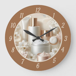 Reloj Redondo Grande Elegant Floral Beauty Cosmetic Salon