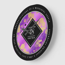 Reloj Redondo Grande Elegante 48º Aniversario del Boda Ametista