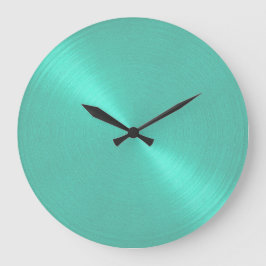 Reloj Redondo Grande Elegante Aqua Green Sheen