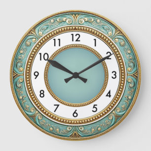 Reloj Redondo Grande Elegante Art decó Mint Redondo
