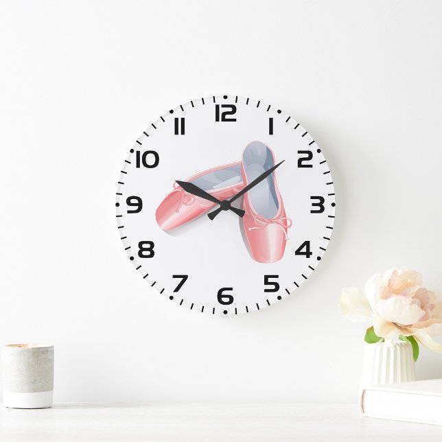 Reloj Redondo Grande Elegante ballet rosado lats Cute Girly zapatos de  (Subido por el creador)