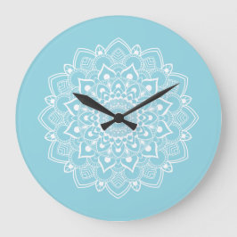 Reloj Redondo Grande Elegante Boho Mandala