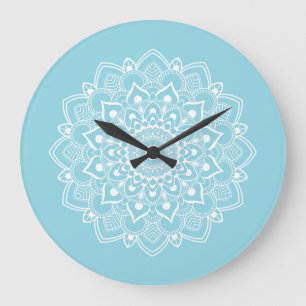 Reloj Redondo Grande Elegante Boho Mandala