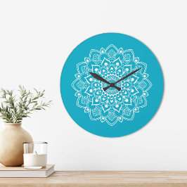 Reloj Redondo Grande Elegante Boho Mandala