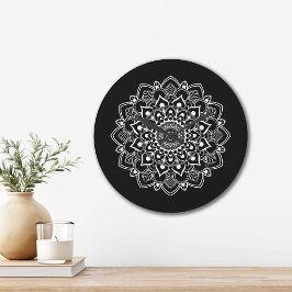 Reloj Redondo Grande Elegante Boho Mandala
