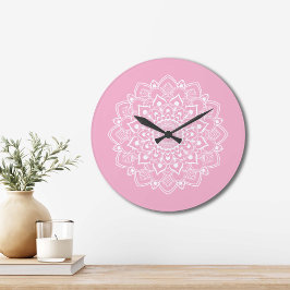 Reloj Redondo Grande Elegante Boho Mandala